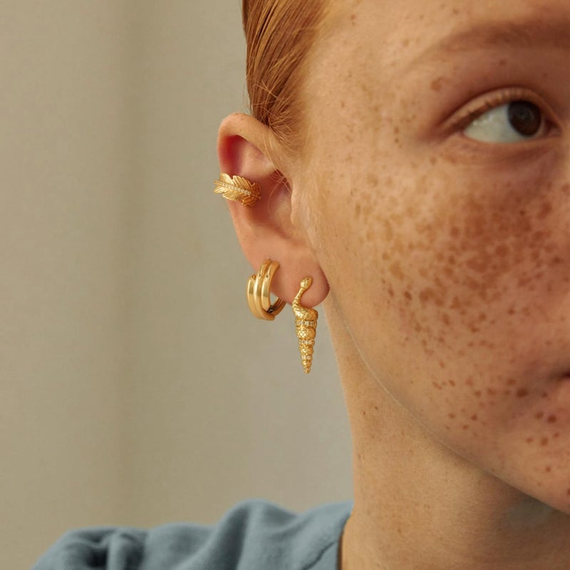 MYEARS Women Ear Cuff Earring Gold Non Pierced Ear Cartilage Clip on Wrap Hoop 14K Gold Filled Tiny Boho Beach Simple Minimalist Delicate Handmade Hypoallergenic Jewelry Gift-Sold as Single/Pair - Image 1